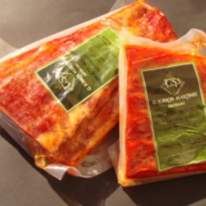 Panceta riojana adobada. pieza de 800 g aprox.