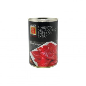 Pimientos del piquillo enteros 17-22 Extra 1/2kg (390 g) asados a leña